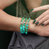 Orchidée verte | Argent sterling 925 | Bracelet en verre Firefly Blossom
